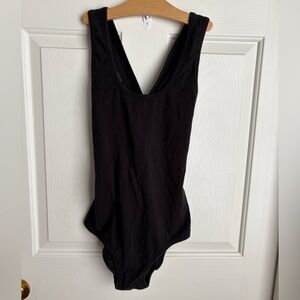 ARQ Cleo Leo Organic Cotton Bodysuit in Black